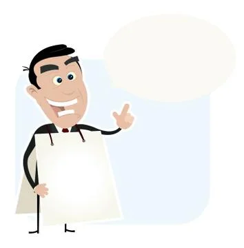 Young sandwich man Illustrazione stock