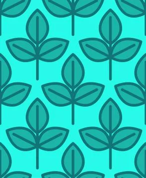 Young sapling seamless pattern. Sprout plant background 库存插图