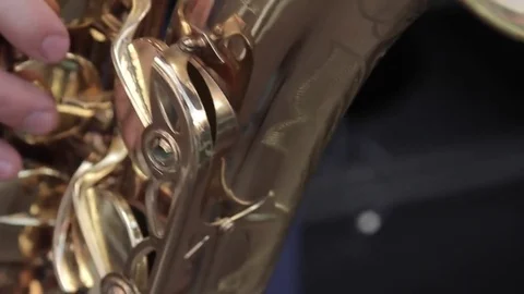 A young saxophonist Stock Footage 71146452