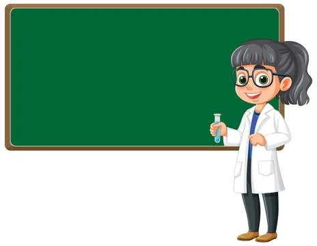 Young Scientist in Classroom Setting Stock Illustration