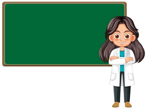 Young Scientist in Classroom Setting Stock Illustration