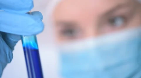 Young scientist making test in clinical laboratory Stock Footage 61512369