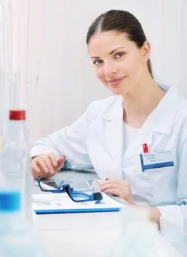 Young scientist working at the laboratory Stock Photos