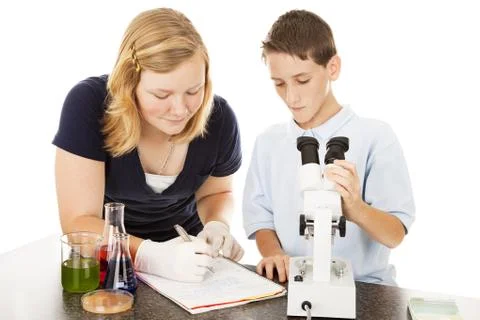 Young Scientists in Lab Stock Photos