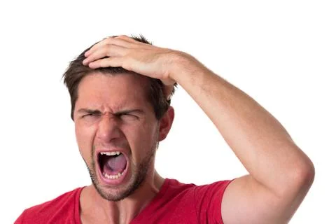 Young screaming man Stock Photos