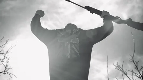 Young separatist surrenders Stock Footage 53114306