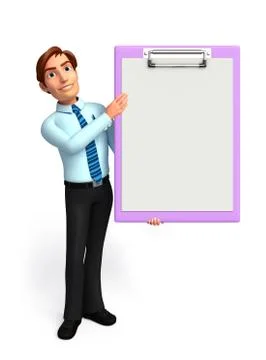 Young service man with notepad Stock Illustration
