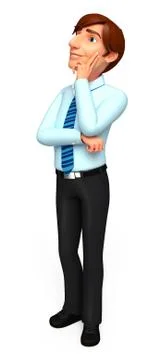 Young Service man is thinking Stock Illustration