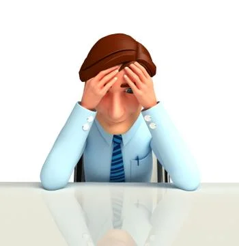 Young Service man is thinking Stock Illustration