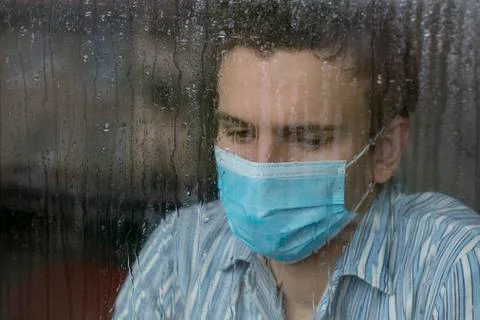 Young sick man Foto stock