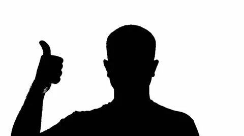 Young silhouette man counts Stock Footage 36939639