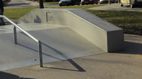 Young skater on ramp Stock Footage 21240935