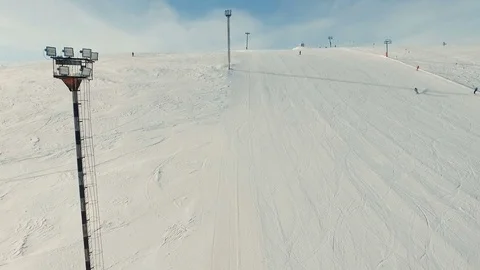 Young skier downhill. Stock Footage 72984781