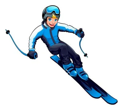 Young skier Stock-Illustration