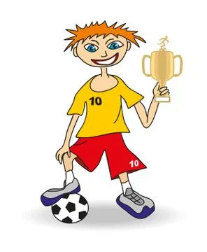 Young soccer player Stock Illustration
