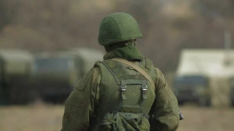 Young soldier. Editorial Stock Footage 35906211