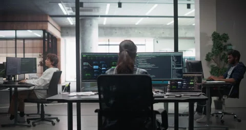Young Specialists Working in Office Stock Footage 321012578