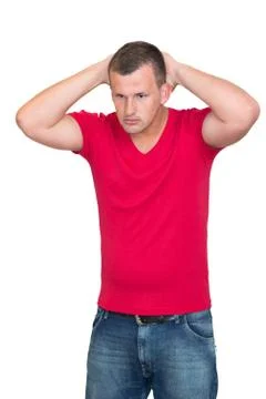 Young stressed man Foto stock