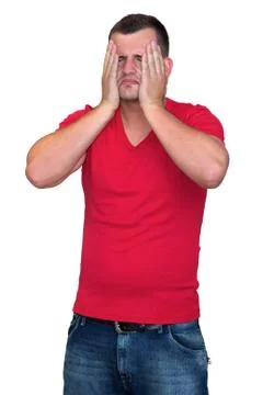 Young stressed man Stock Photos