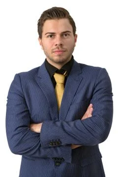 A young strict businessman Stock Photos