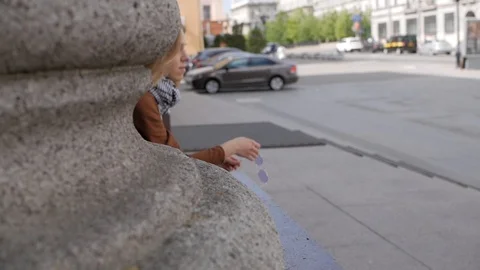 A young student after an exam Stock Footage 90121667