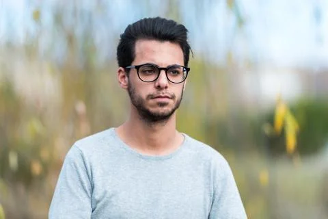 Young student of computer science poses at the campus park near the Polytechnic Stock Photos