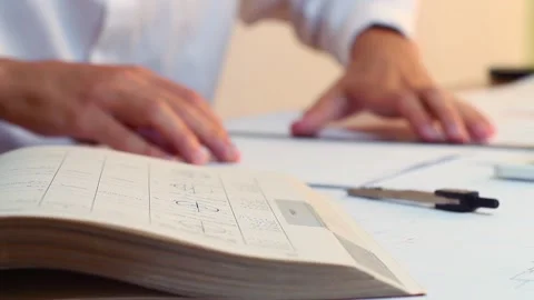 Young Student Engineer Studying Video stock 91871250