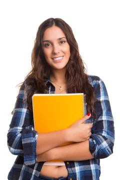 Young student posing over a white background Stock Photos