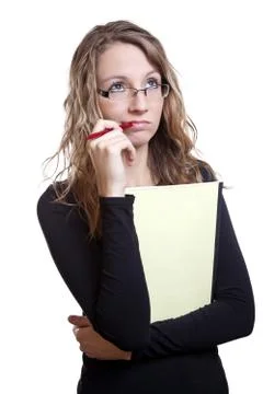 Young student thinking Stock Photos