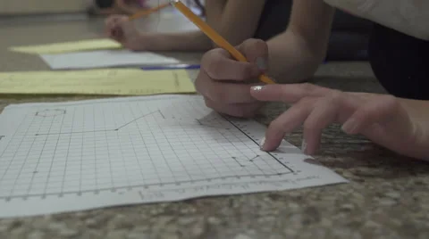 Young students doing school work (1 of 8) Stock Footage 50419671