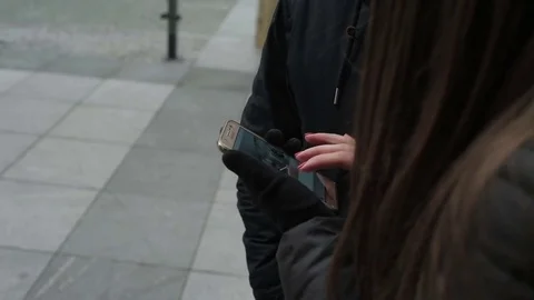 Young Students With Smartphone In The City Stock Footage 73048994