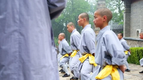 Young students training Kung fu Vídeos de archivo 88677807