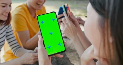 Young students use smartphone Stock Footage 127014483