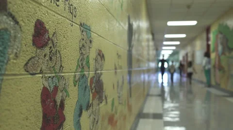 Young students walking down the hall  (1 of 5) Video stock 50418165