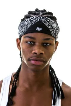 Young stylish black man with do-rag Stock Photos