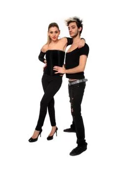 Young stylish couple Stock Photos