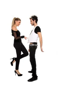 Young stylish couple Stock Photos