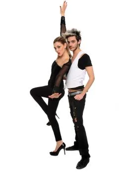 Young stylish couple Stock Photos