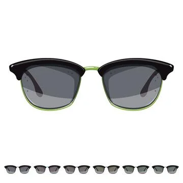 Young sunglasses men cartoon vector graphic Stock Illustration