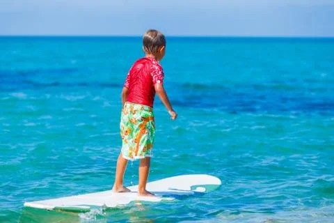 Young surfer boy 스톡 사진