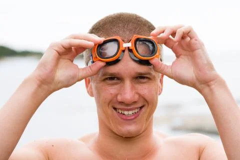 Young swimmer Stockfoto's