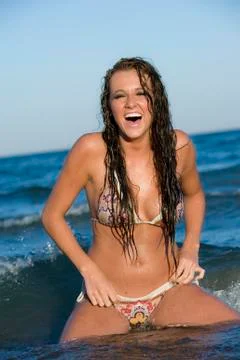 Young Swimsuit Model Stock Photos