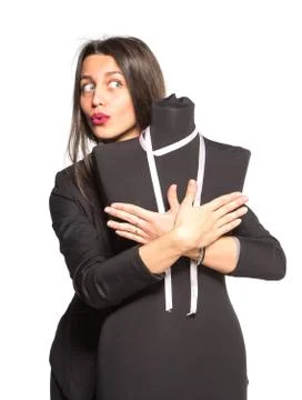 Young tailor posing with mannequin Stock Photos