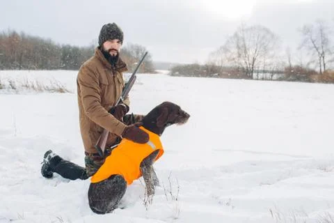 Young talented hunter posing to the camera Stock Photos