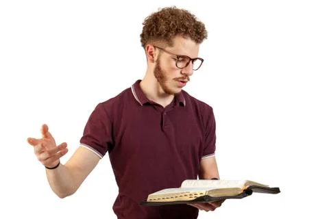 Young teacher preaching Stock Photos