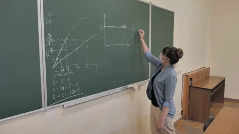Young Teacher, Student In Protected Mask On Lesson In Classroom 스톡 동영상 134560909