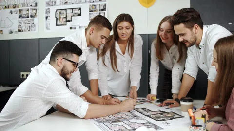 Young team of architects working on a new project 20s 4k Stock Footage 68868380