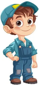 Young Technician Boy Illustration Stock Illustration