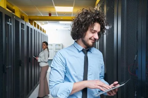 Young technician working Stock Photos