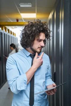 Young technician working Stock Photos